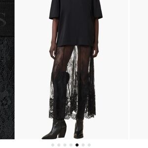 AllSaints Arran Lace Skirt